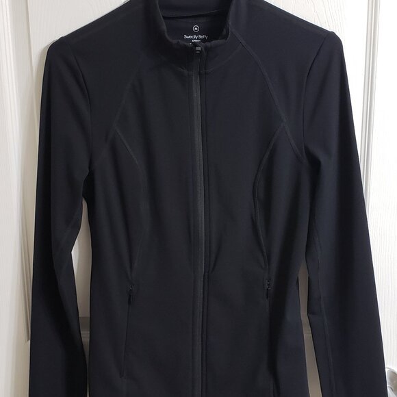 Sweaty Betty Power Workout Zip-Up Jacket - Size Medium - Black - New - Picture 3 of 4